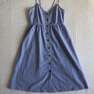 Blue Pinstripe Summer Dress